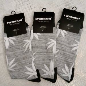 BOGO🆓 | Everbright Mens Cannabis Leaf Socks
